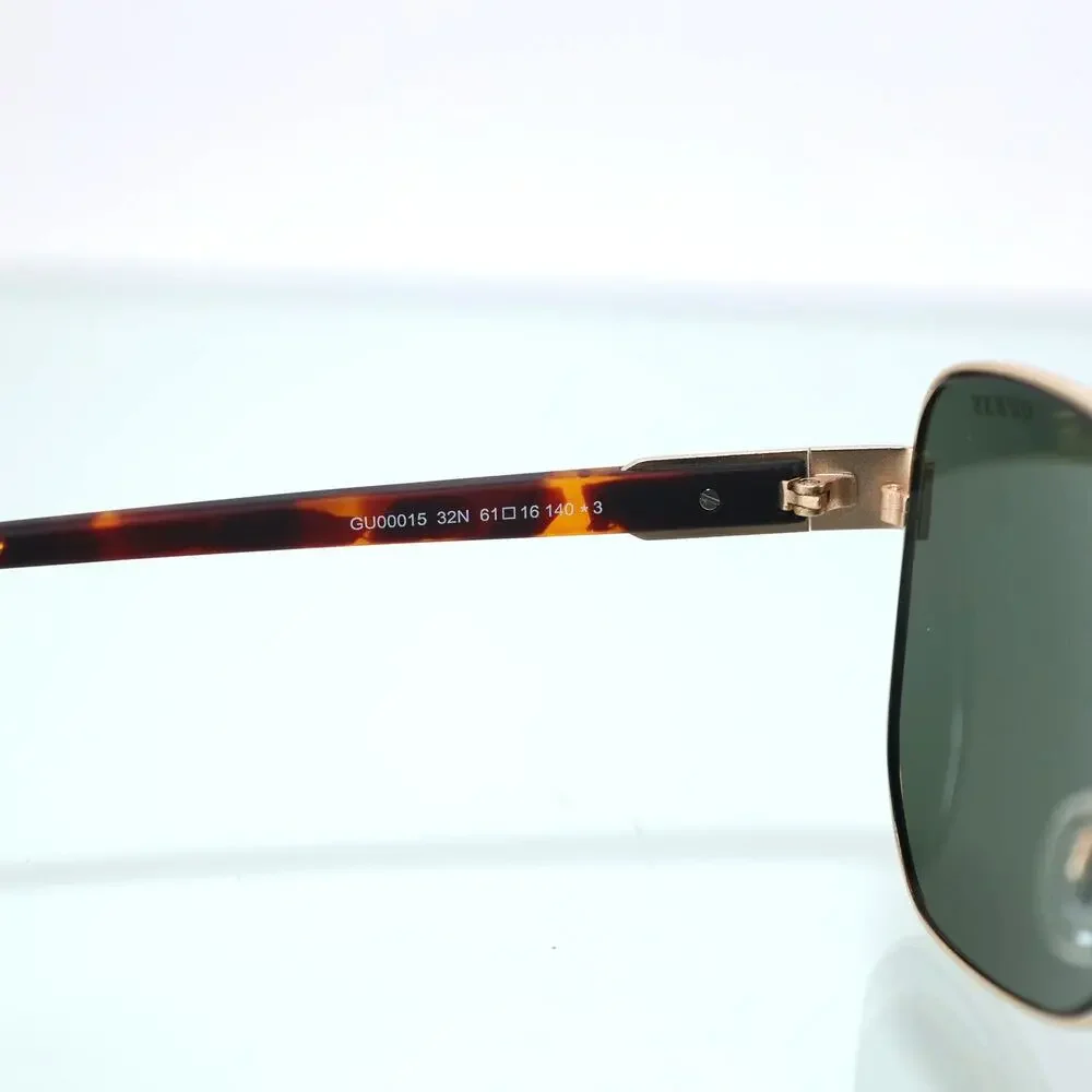 GUESS Metal Pilot Aviator Sunglasses – Gold / Green – NWT